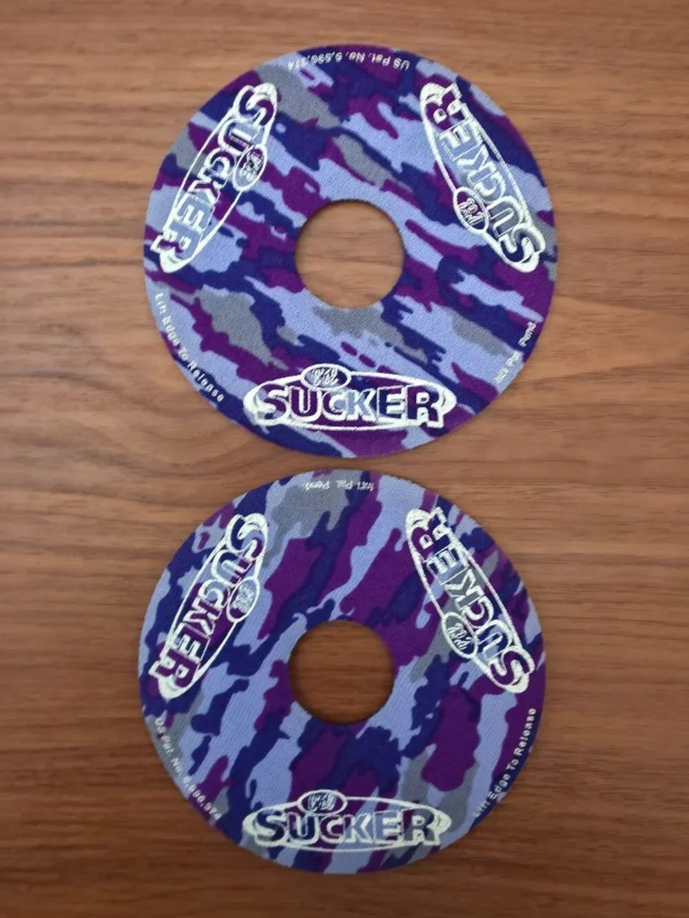 L'il Sucker Set Of 2 Purple Camo Round Drink Holder Coaster Suction 4